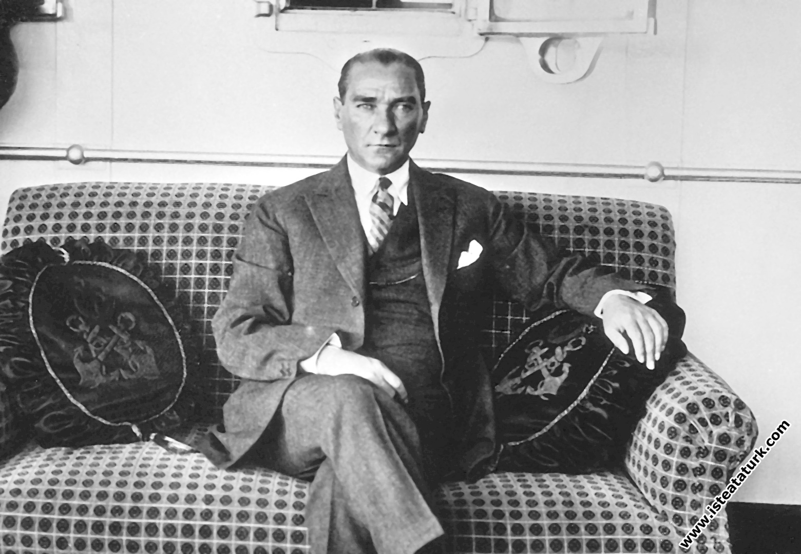 Mustafa Kemal Atatürk Gülcemal Vapuru’nda. (05.06....