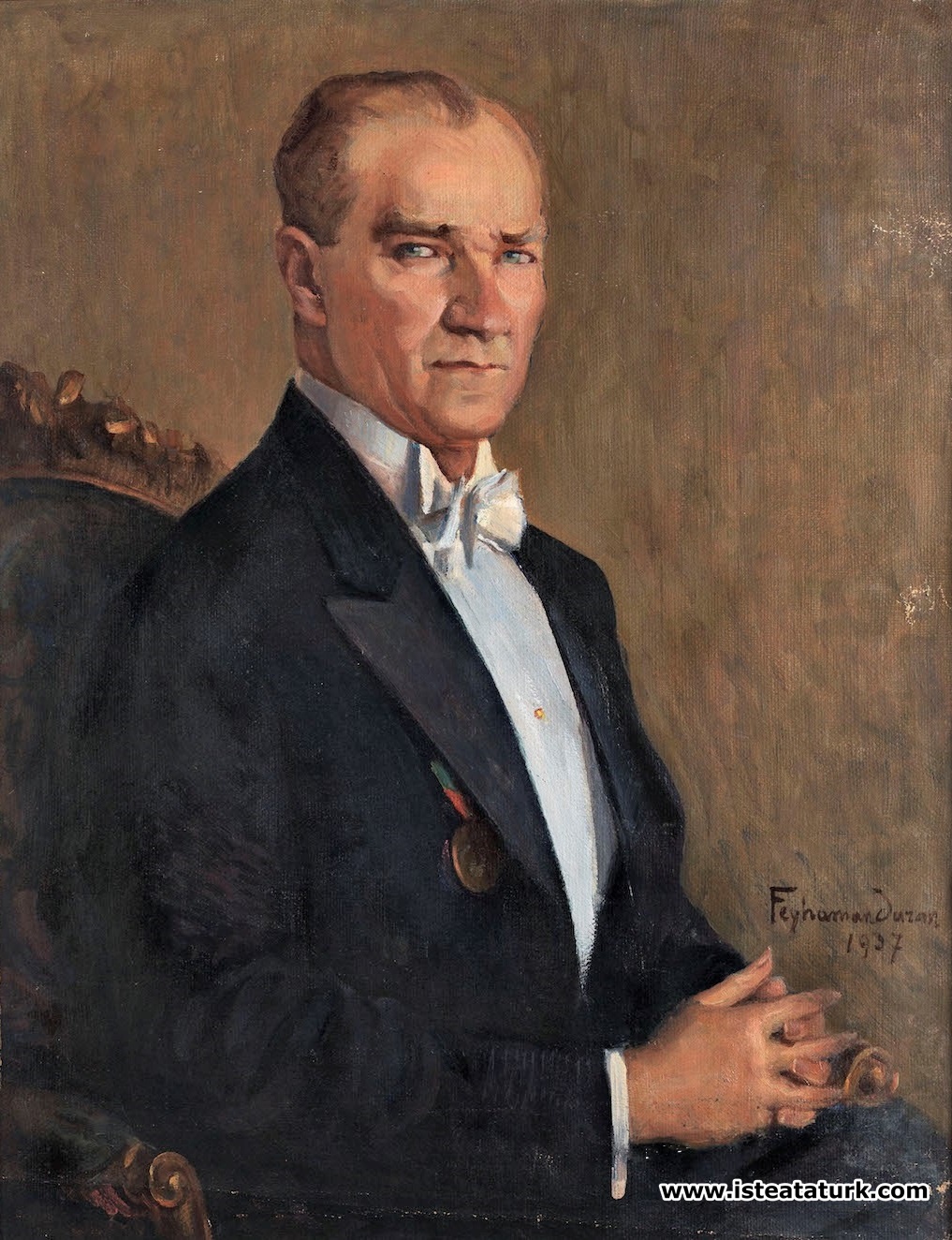 Feyhaman Duran, portrait of Atatürk, 1937