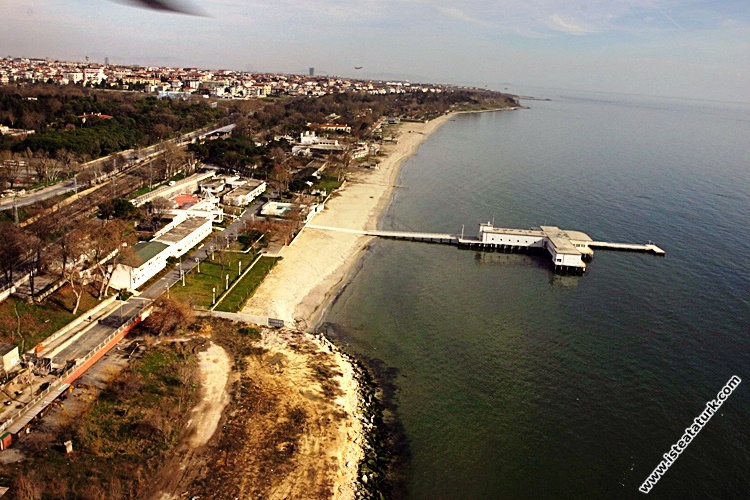 Florya Atatürk Deniz Köşkü havadan görünümü