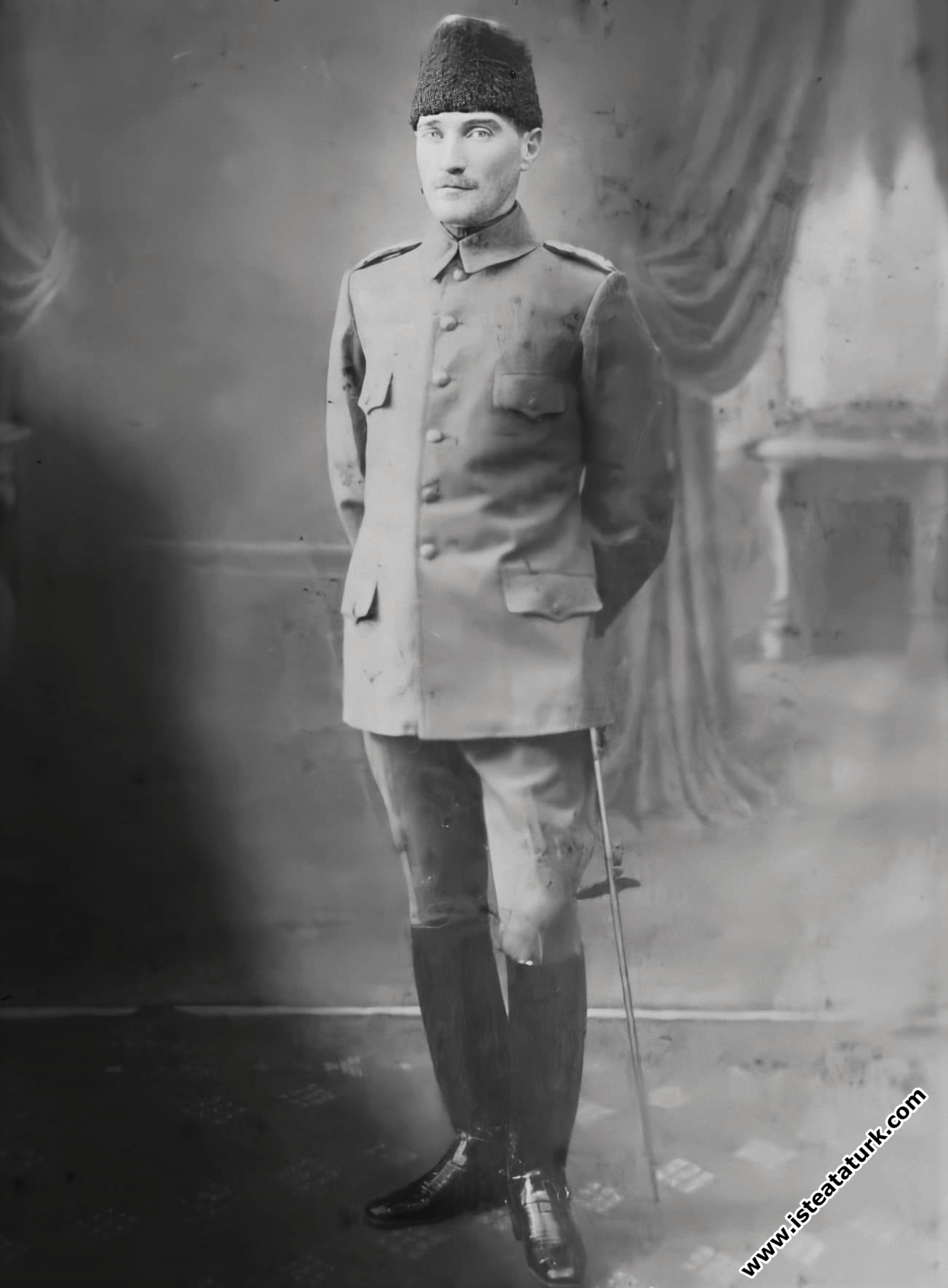 Staff Major Mustafa Kemal in the days of the Balkan War. (1912)