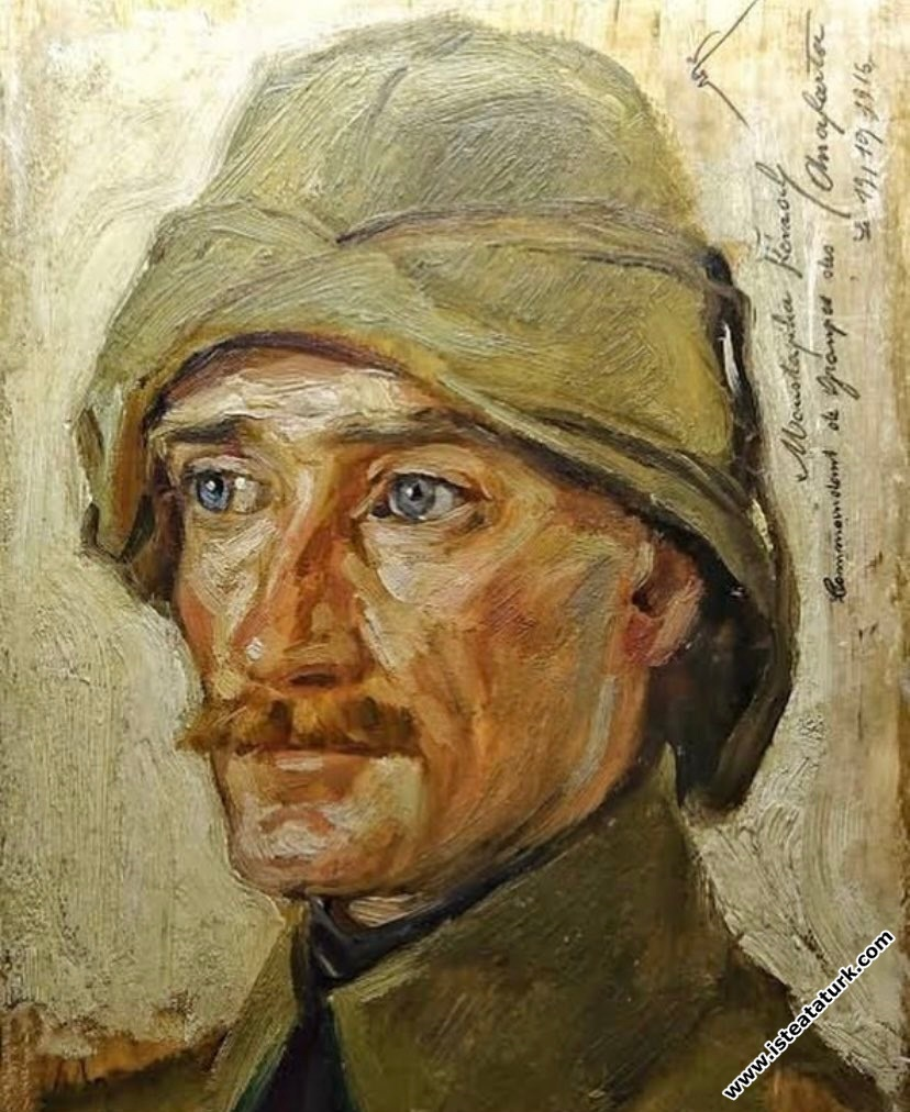 The first portrait of Mustafa Kemal by Wilhelm Victor Krausz, 1916