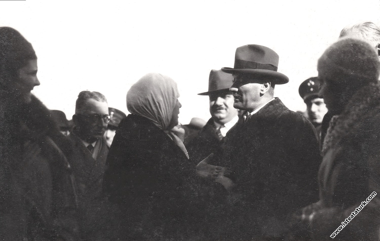 Mustafa Kemal Atatürk listening to the troubles of...