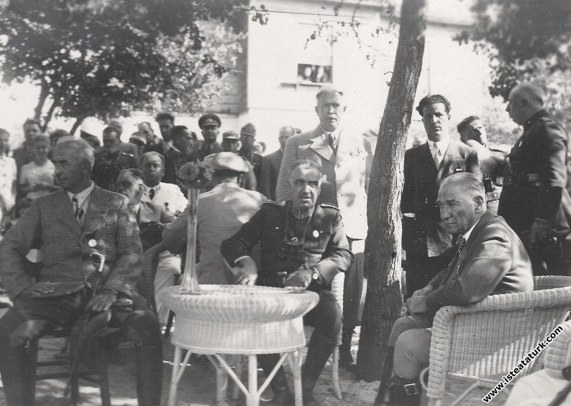 Mustafa Kemal Atatürk, while resting in the Aegean Maneuvers, Çamlık, Aydın. (10-11.10.1937)